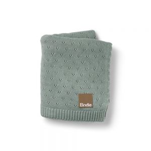 Pointelle Blanket Elodie Details - Pebble Green